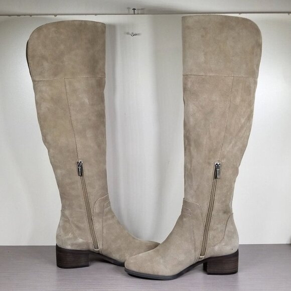 Vince Camuto Kreston Over-The-Knee Boot, Beige Leather, Womens Size 5.5 M / 36 - Picture 6 of 8